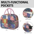 thumbnail image 6 of Lunch Bag Lunch Box for Women Reusable Insulated Lunch Cooler Bags,Large Capacity for Work Travel Picnic,Water-Resistant Pioneer Pieced Patchwork Lunch Tote Bag Gifts for Woman Mom Pink, 6 of 6