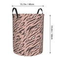 thumbnail image 4 of DouZhe Waterproof Collapsible Large Laundry Baskets, Fashion Leopard Print Pastels Prints Circular Hamper with Handles, 4 of 7