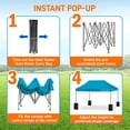 thumbnail image 2 of SereneLife Pop Commercial Instant Shelter-Waterproof Polyester Tent W/ Bag, 10 x 15 ft. (Sky Blue), 2 of 8