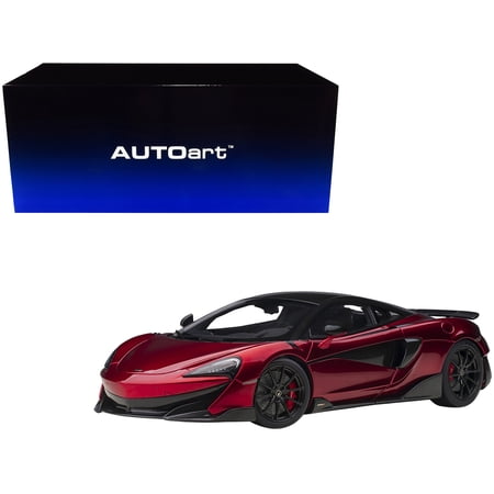 Mclaren 600LT Vermillion Red and Carbon 1 18 Model Car by Autoart