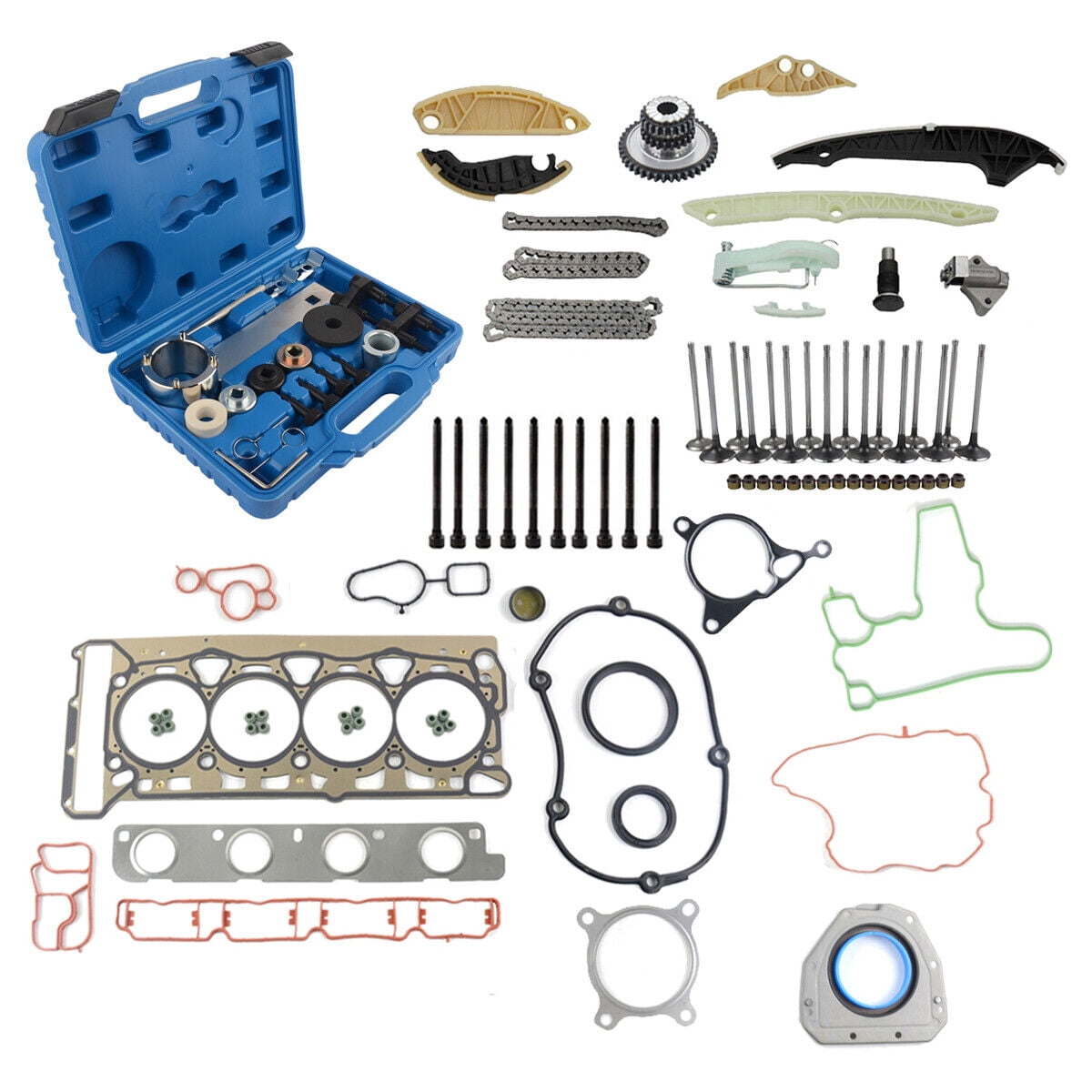 Repair Kit Timing Chain Tool Kit Head Gasket For VW GTI Jetta Audi A4 1.8 2.0TSI