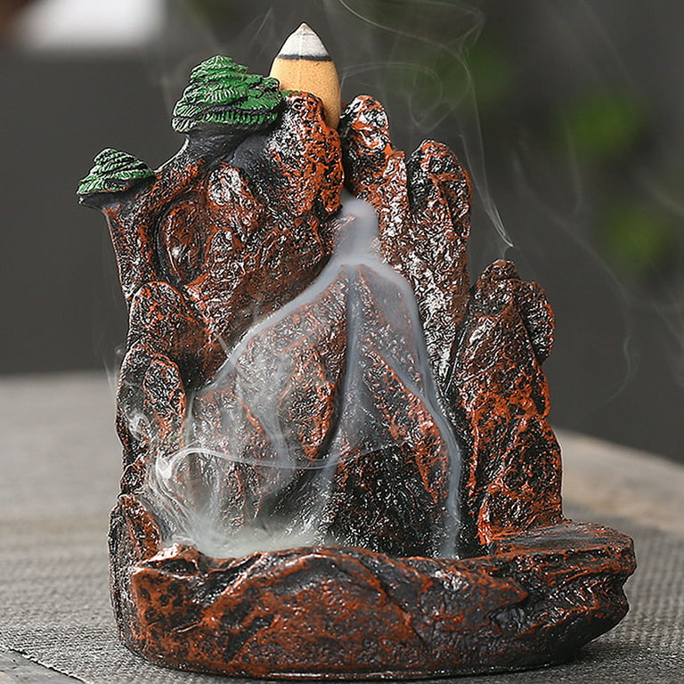 XWQ Resin Mountains Rivers Incense Burners Holder Censer Aromatherapy Home  Decor