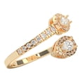 thumbnail image 3 of KEEVA JEWELS 0.85 Carat Pear & Round Cut Lab Created Diamond Bypass Ring for Women, Made in Yellow Gold Plated Silver Size 8, 3 of 6