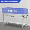 thumbnail image 1 of GloryStar Table Pliante en Acier Inoxydable, 520 Lb Table de Travail Commerciale à un Seul Niveau Poste de Travail pour Préparation et Travail, Îlot de Cuisine en Acier Inoxydable NSF pour Maison Cuisine Restaurant Garage Entrepôt, 1 of 7