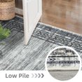 thumbnail image 5 of GlowSol 2' x 6' Washable Runner Rug Modern Bordered Rug Floral Rug Non Slip Bedroom Runner for Laundry Room Kitchen, Gray Green, 5 of 7