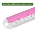 thumbnail image 4 of Straight Ruler 12 Inch Metric English System with Hole Measuring Tool, Hot Pink, 3 Pieces, 4 of 5