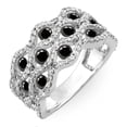 thumbnail image 1 of Dazzlingrock Collection 2.00 Carat (ctw) 10k White And Black Diamond Ladies Cocktail Right Hand Ring 2 CT, White Gold, Size 9, 1 of 1
