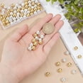 thumbnail image 3 of 2 Strands Natural Lava Rock Beads 8mm Lava Rock Beads Strands Electroplated Round Stone Bead Charms for Jewelry Bracelet Making (Gold Silver) Colorful, 3 of 6