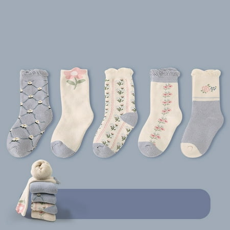 

Cathalem Children Baby Stockings Thickened In Autumn And Winter Warm Comfortable And Cute Blue And White Pattern Stockings Bulk Socks A Large