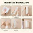 thumbnail image 3 of Meitianfacai Retractable Clothes Rack Storage Non-perforated Balcony Finishing Multi-function Household Telescopic Wall-mounted Clothes Storage Rack White, 3 of 5