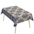 thumbnail image 6 of RisChhery Blue Vintage Rectangle Tablecloth,Waterproof Stain Resistant Table Cover For Dining Decor,60x102 inch, 6 of 6