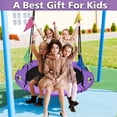 thumbnail image 4 of Platillo Tree Swing HeyZoo de 48 pulgadas con capacidad para 410 kg, color morado, 4 of 6