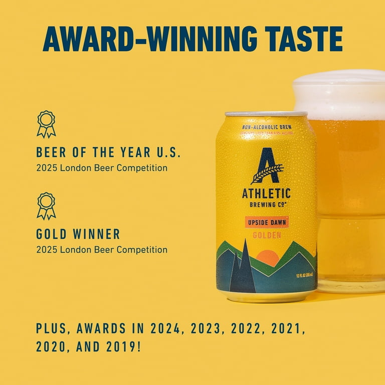 Athletic Brewing Company Upside Dawn Golden Ale, Craft Non
