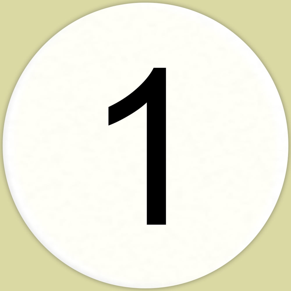 (Price/1 Pack) 0.4" White Round Number Sticker, 1980 Labels/Pack