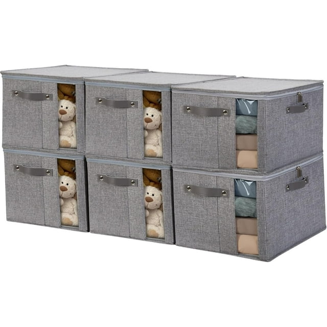 Storage Box with Lid Decorative Box Large Storage Bins with Lid ( & with Flip Lid)