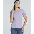 thumbnail image 2 of Real Essentials 4 Pack: Women's Ribbed Knit Short Sleeve Crew Neck T-Shirt (Available in Plus), 2 of 6