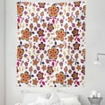 thumbnail image 1 of Floral Tapestry, Blossoming Flowers Pattern in Vibrant Colors Ornamental Design Print, Fabric Wall Hanging Decor for Bedroom Living Room Dorm, 5 Sizes, Yellow Purple Magenta, by Ambesonne, 1 of 1