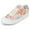 Orange Pink #A, variant on Women's Canvas Shoes Lace up Flat Sneakers Low Top Fashion Comfort Walking Shoe