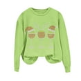 thumbnail image 2 of PFRNLF Christmas Sweatshirts for Women Long Sleeve Christmas Wine Glass Funny Print Pullover Tops, 2 of 6