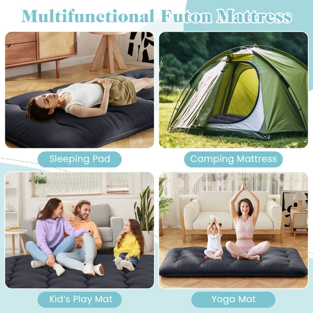 Kadyn Floor Mattress,Mattress Tatami Mat, Sleeping Pad,Futon Mattress with Washable Cover and Foldable Mat-Twin Size