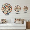 thumbnail image 4 of Designart 'Geometrical Retro Grid IV' Mid-Century Modern Wood Wall Clock, 4 of 5