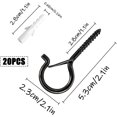 thumbnail image 2 of 20 ganchos Q-Hanger para luces de cadena al aire libre, ganchos de tornillo para colgar luces de pared, con hebilla de seguridad para año nuevo, fiesta, hogar, garaje TUNC Sencillez, 2 of 5