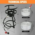 thumbnail image 6 of Zimtown 10QT Fish Fryer Turkey Fryer Outdoor 2 Piece Set Propane Boil Pot Outdoor Cooking 55000BTU, 6 of 7