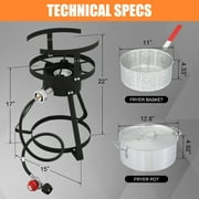 Ktaxon Propane Outdoor Fryer Fish Frying/Boiling Turkey Fryer Pot 10QT