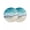 Blue, variant on Aqua Blue Beach Round 15 Inch Placemats Set of 2, Coastal Seawaves Sand Shore Scenery HeatResistant Non Slip Place Mats for Dining Table, Wipeable Braided Kitchen Table Mats for Housewarming