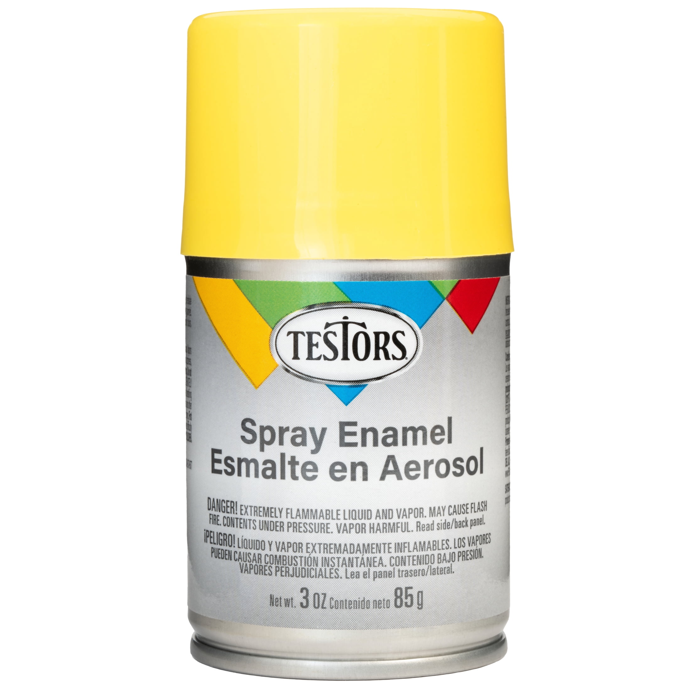 3 Pack, Bug Yellow, Rust-Oleum Testors Gloss Enamel Spray Paint- 1632T, 3 oz.