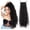 Black, variant on High Ponytail Lace-up Cornrows Hair Wigs for Women - Natural Black Long Curly Water Ripple Synthetic Hair