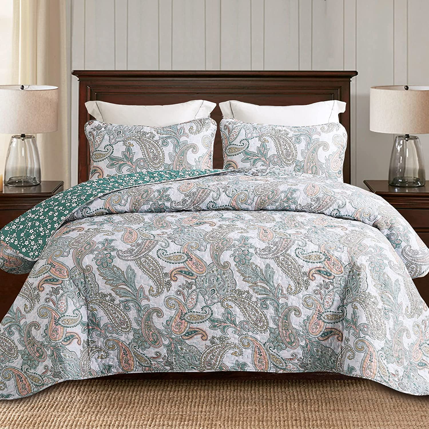 Chic Home Safira 5 Piece Paisley Quilt Set King