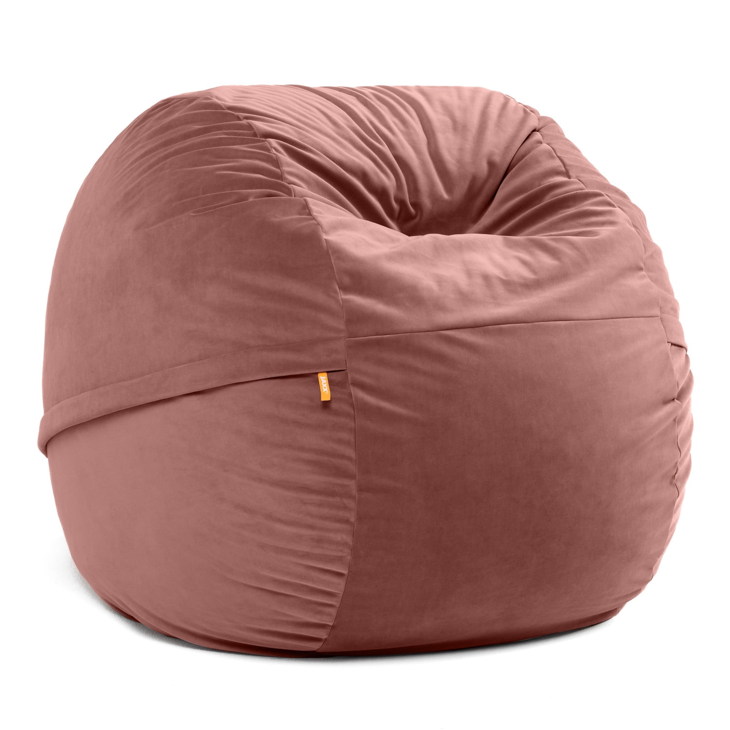 Jaxx 4 Foot Saxx - Large Round Bean Bag Chair for Adults - Lush Velvet Mauve