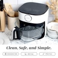 thumbnail image 7 of 5.5Qt Glass Air Fryer, 1400W, 8 Presets, White, 7 of 7