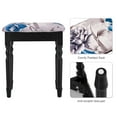 thumbnail image 3 of Patiojoy Tri Folding Vanity Mirror Makeup Table Set w/4 Drawers & Stool Black, 3 of 5