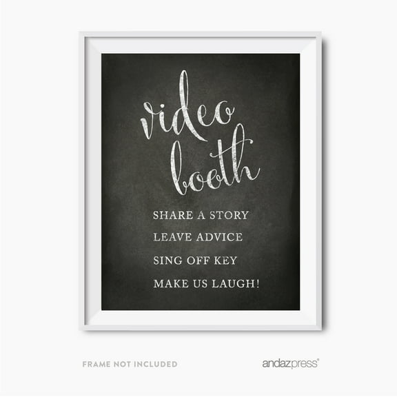 Videobooth - Share A Story Vintage Chalkboard Wedding Party Signs