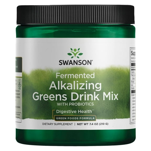 Swanson Fermented Alkalizing Greens Drink Mix 7.4 Ounce (210 g) Pwdr