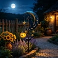 thumbnail image 6 of Solar Halloween Garden Stake Light, Black Cat & Crescent Moon Waterproof Solar Lantern Stake with Hanging Pumpkin, Outdoor Halloween Yard Decor for Garden Patio Lawn Pathway, 6 of 8