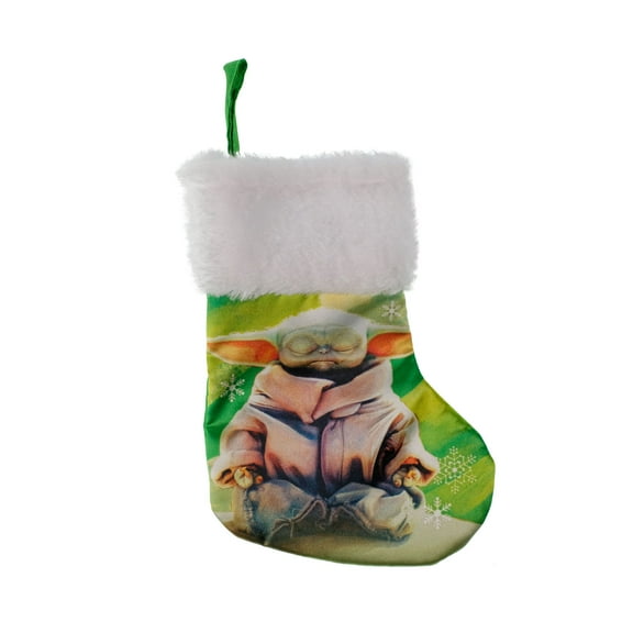 Star Wars Baby Yoda 8 inch Mini  Christmas Stocking, Green, Multi-Color