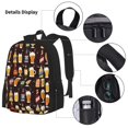 thumbnail image 3 of Disketp Beer Bottles1 Mochila Estampada de Gran Capacidad con Lonchera y Estuche, Set de 3 Piezas para Estudiantes, 3 of 7