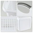 thumbnail image 5 of Lesbin 2 Bushel Square Tall Plastic Laundry Basket, 72 L Large Plastic Hamper with Carry Handle, White, 4 Pack, 5 of 8
