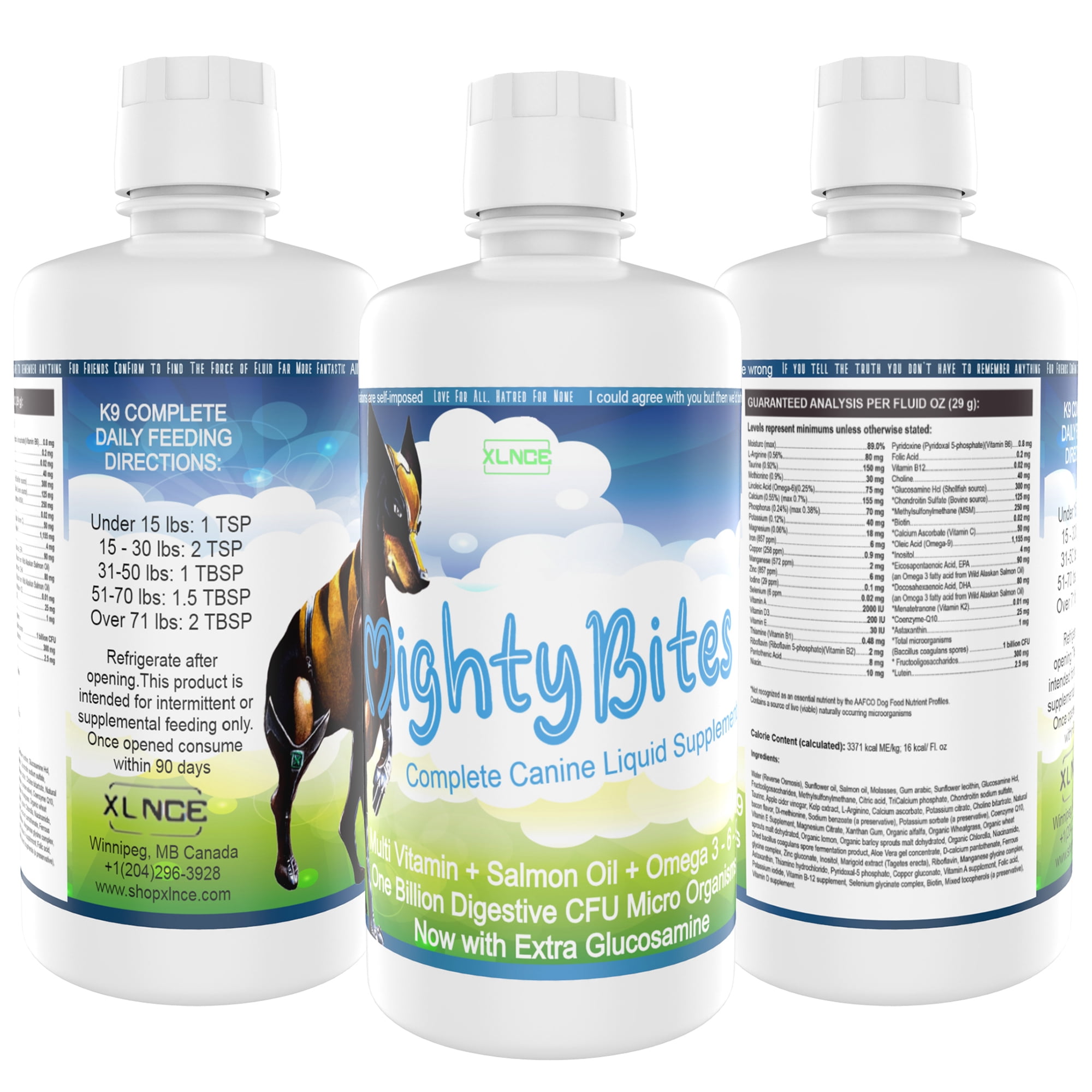MightyBites The Only Complete Canine Liquid Supplement Salmon Oil