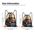 thumbnail image 2 of Zufioo Sac de Sport Imprimé Chucky Sac de Gym à Ficelle Lavable en Machine Sac à Dos à Ficelle pour Hommes Femmes-Moyen, 2 of 6