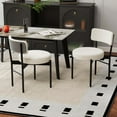 thumbnail image 5 of Costway Dining Chair Set of 4 with Curved Backrest Padded Seat & Metal Legs for Dining Room White, 5 of 9