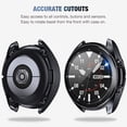 thumbnail image 4 of [2+2Pack] Compatible Samsung Galaxy Watch 3 45mm Screen Protector and Case, 2 Pack Tempered Glass Protective Film and 2 Pack TPU Watch Cover Accessories Set for Galaxy Watch3 45, Titanium, 41mm, 4 of 7
