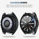thumbnail image 4 of [Paquete de 2+2] Compatible con Samsung Galaxy Watch 3 45 mm Protector de pantalla y estuche, 2 paquetes de película protectora de vidrio templado y 2 paquetes de accesorios de cubierta de reloj de, 4 of 7