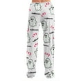 thumbnail image 4 of Halloween Womens Pajama Pants Loose Fit Wide Leg Trouser Pants Halloween Lounge Sleepwear Pj Bottoms, 4 of 7