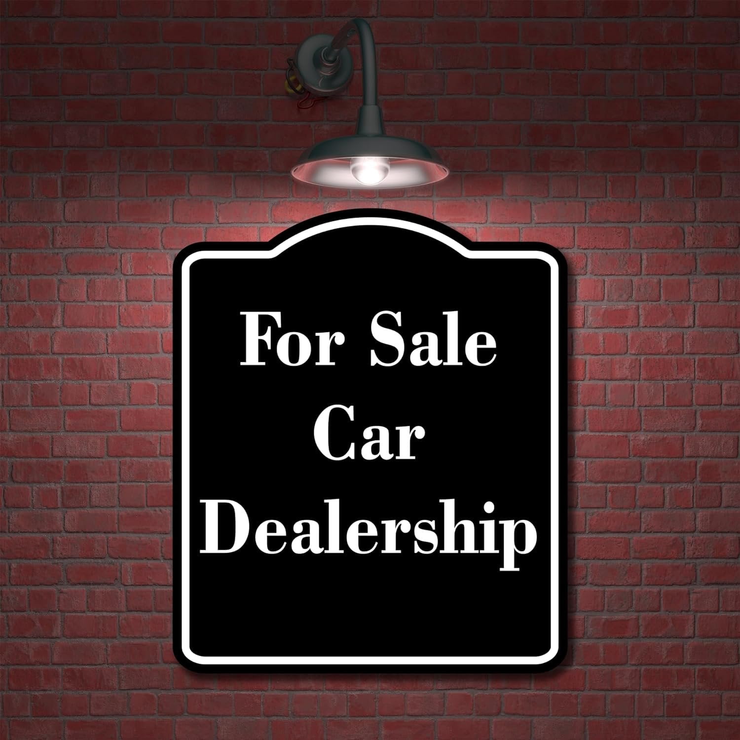 For Sale Car Dealership BLACK Aluminum Composite Sign 15''x18''
