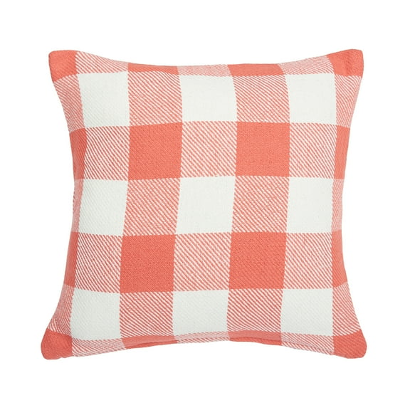 Franklin Coral Woven Accent Throw Pillow, 18" x 18"