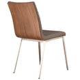 thumbnail image 3 of Hawthorne Collections Chaise de Salle à Manger Moderne Rembourrée en Similicuir Gris, 3 of 4